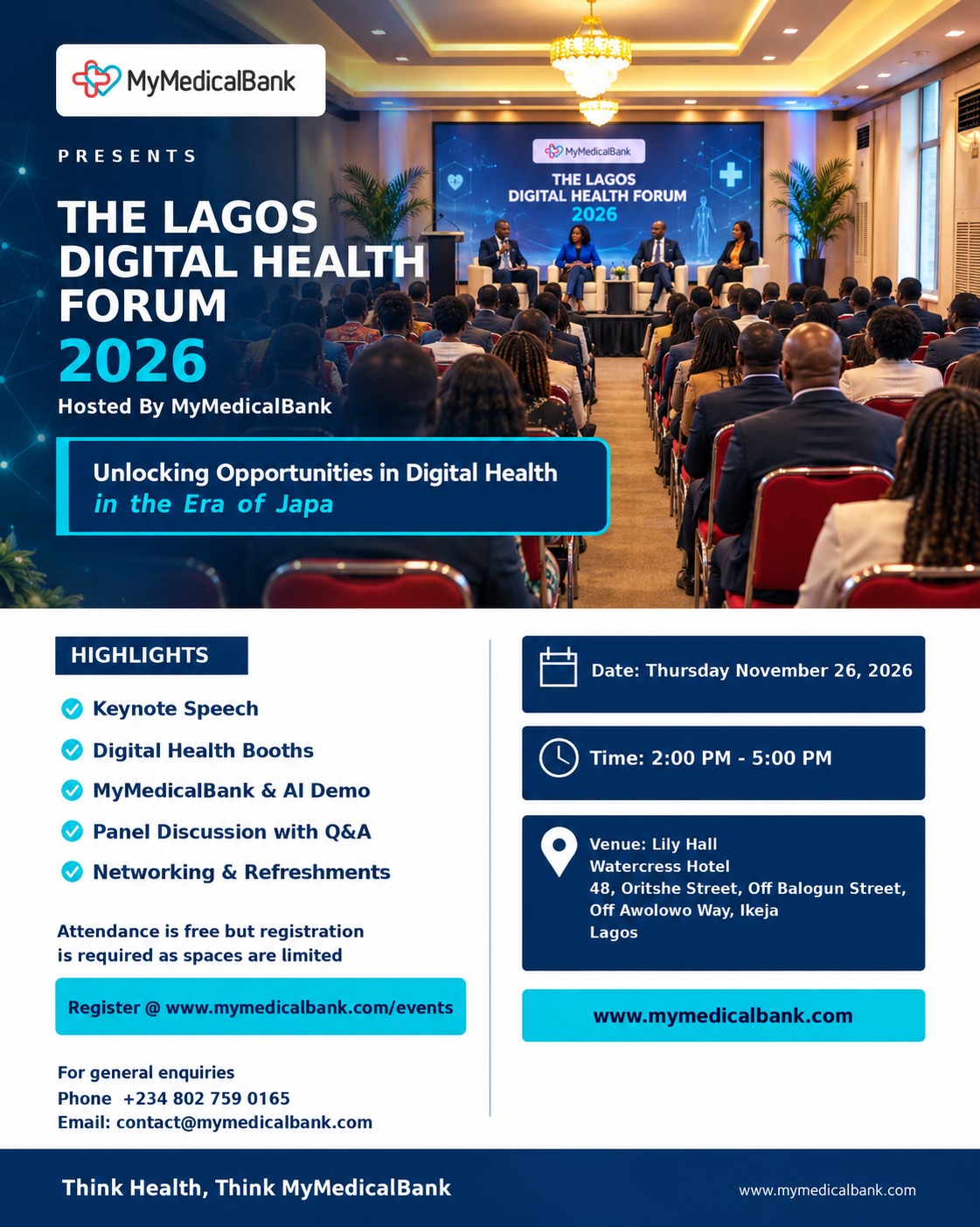 The Lagos Digital Health Forum 2026 flyer